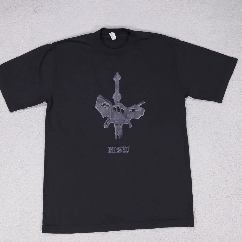 Los Angeles Apparel 6.5oz Black Garment Dyed Short Sleeve T Shirt Unisex Small